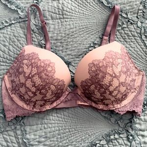 Victoria’s Secret 34C Pink Purple Lace Bra Angels